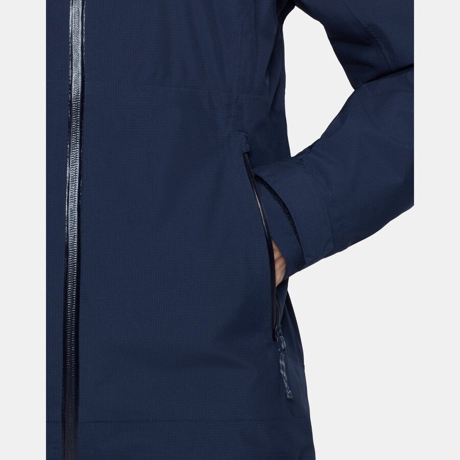jaqueta com capuz alto light hs feminina cor marine.
