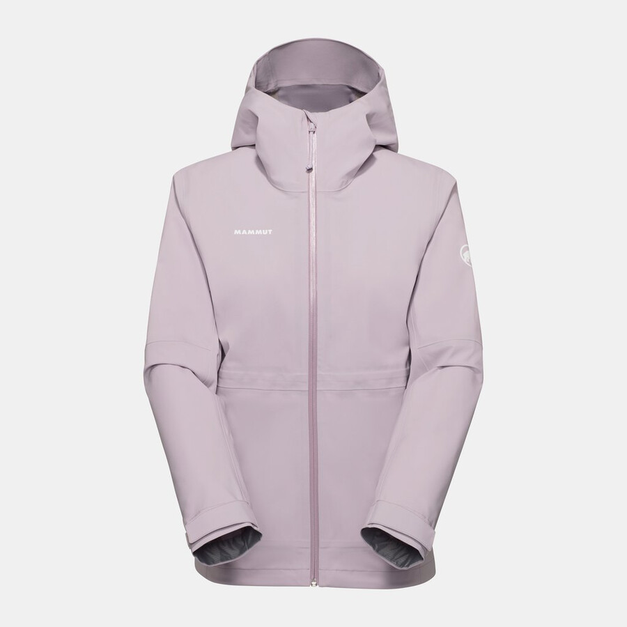 jaqueta com capuz linard guide hs feminina mammut vermelha-vin