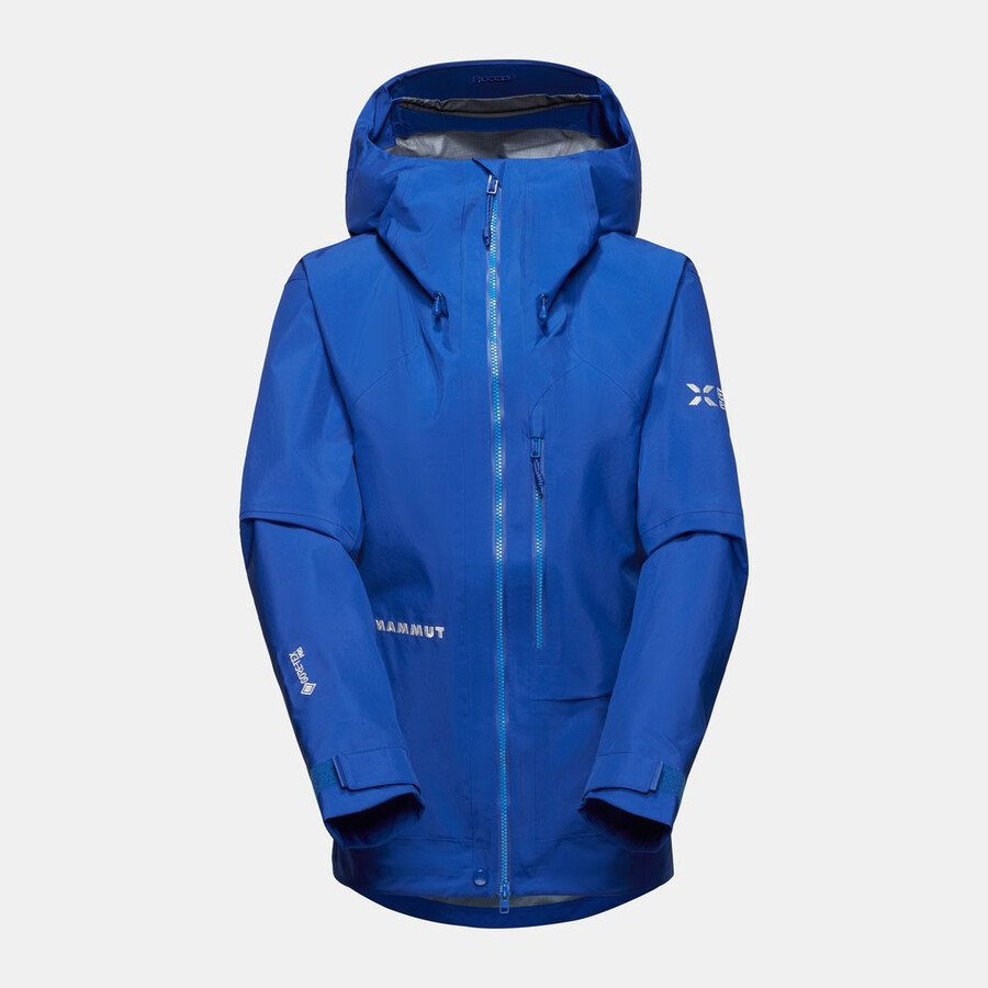 jaqueta com capuz eiger nordwand advanced hs feminina azul eiger