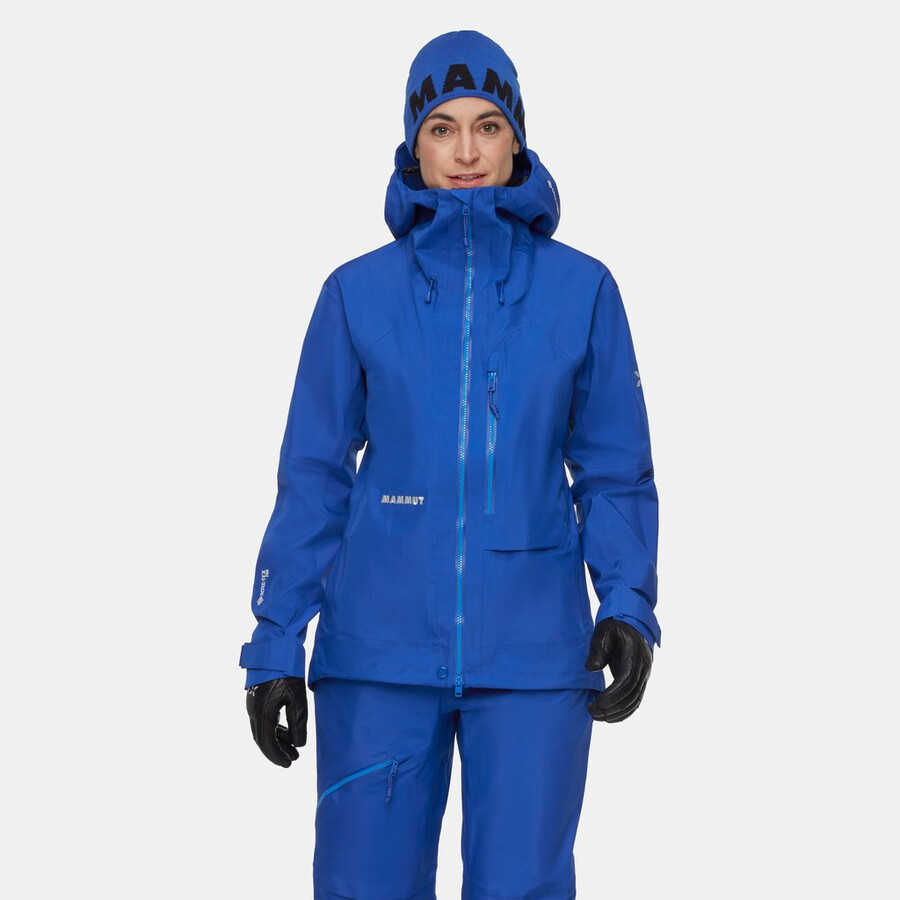 jaqueta com capuz eiger nordwand advanced hs feminina azul eiger