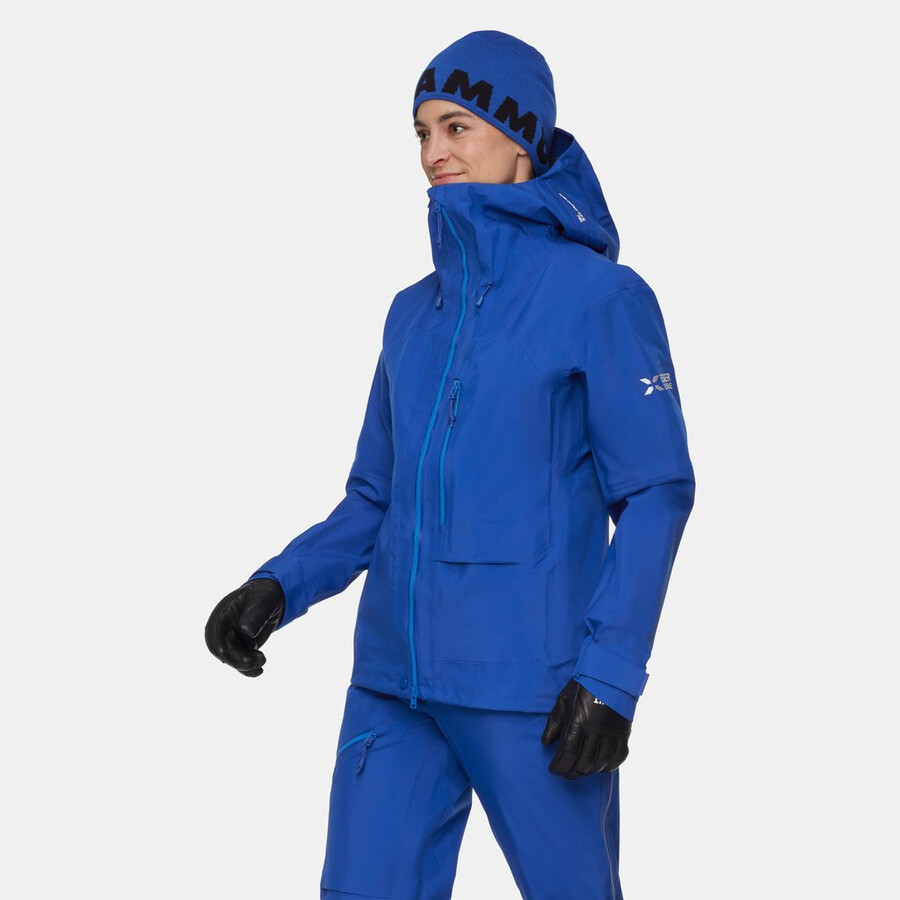 jaqueta com capuz eiger nordwand advanced hs feminina azul eiger