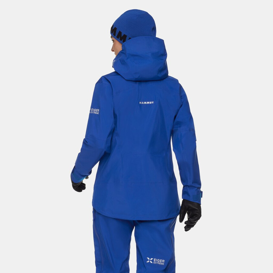 jaqueta com capuz eiger nordwand advanced hs feminina azul eiger