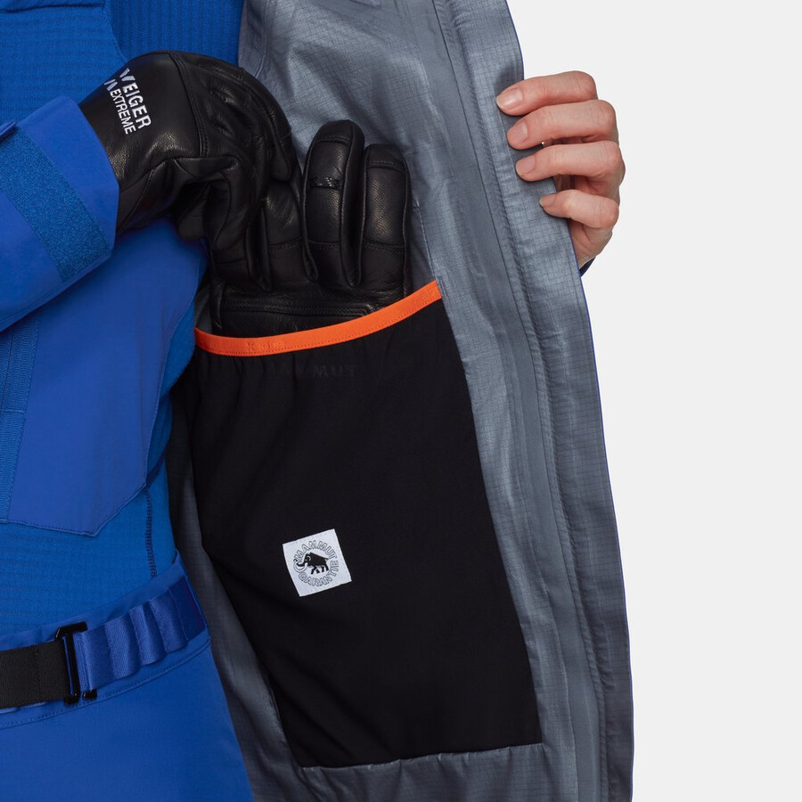 jaqueta com capuz eiger nordwand advanced hs feminina azul eiger