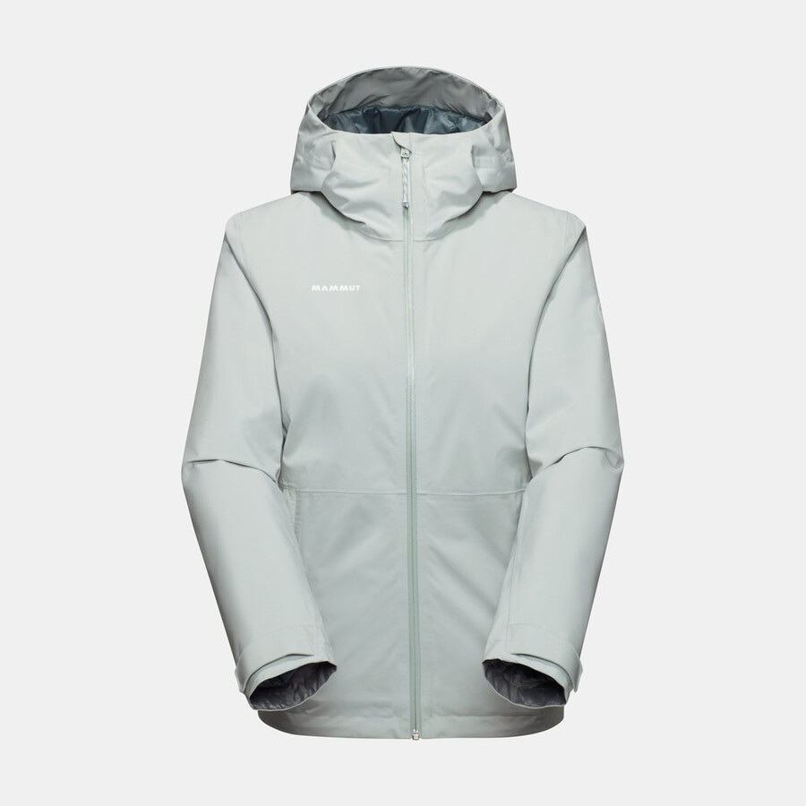 jaqueta com capuz linard hs thermo feminina cor prata sálvia