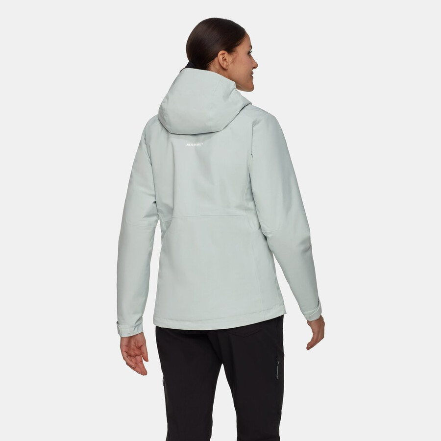 jaqueta com capuz linard hs thermo feminina cor prata sálvia