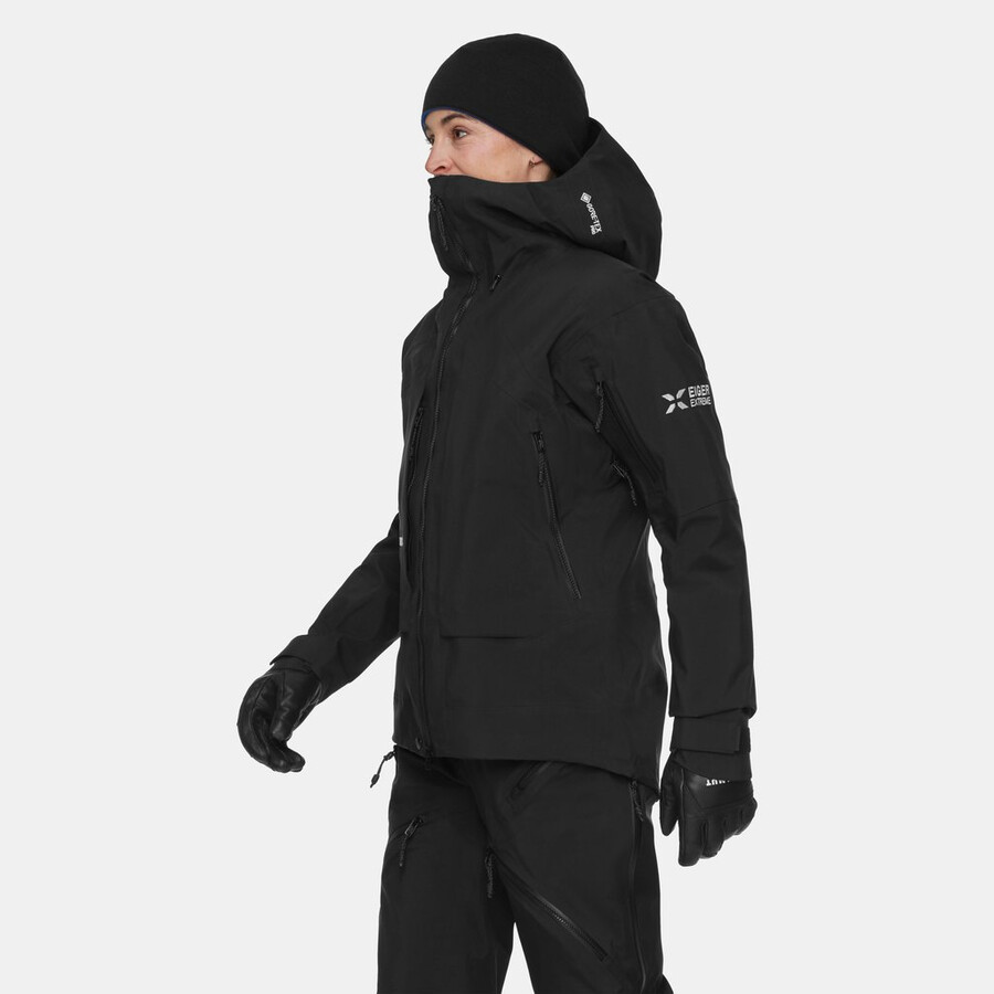 jaqueta com capuz eiger nordwand pro hs feminina preta