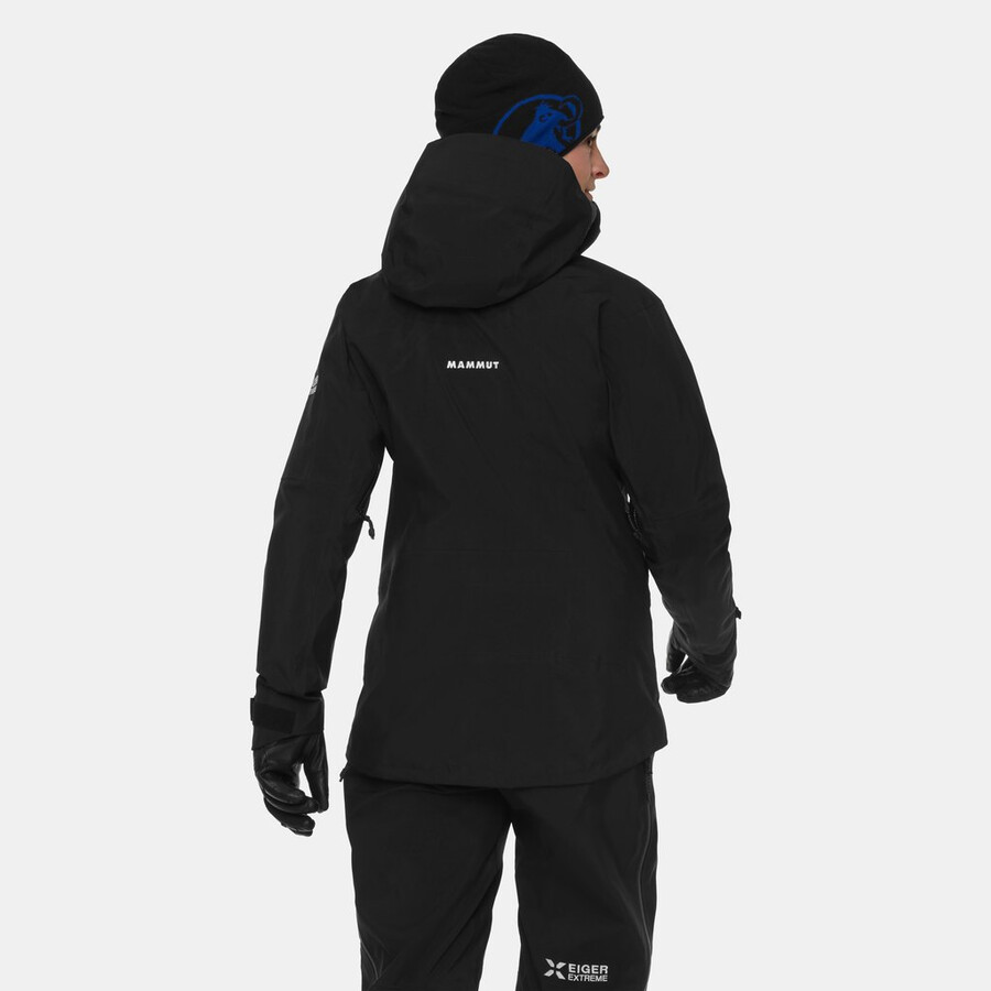 jaqueta com capuz eiger nordwand pro hs feminina preta