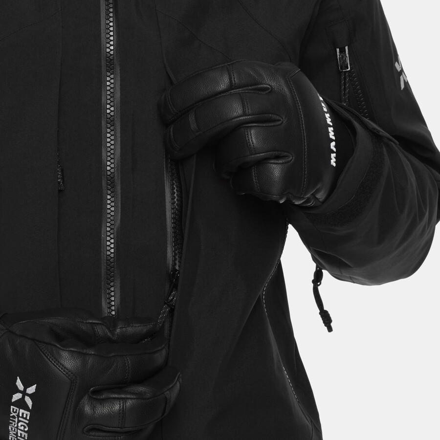 jaqueta com capuz eiger nordwand pro hs feminina preta
