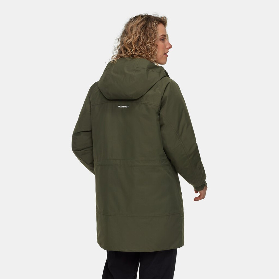 casaco com capuz treeline hs thermo para mulheres cor vin