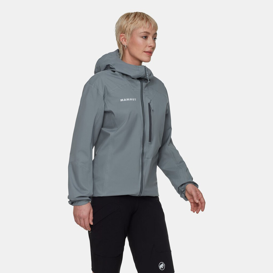jaqueta com capuz assos x mammut hs feminina strata