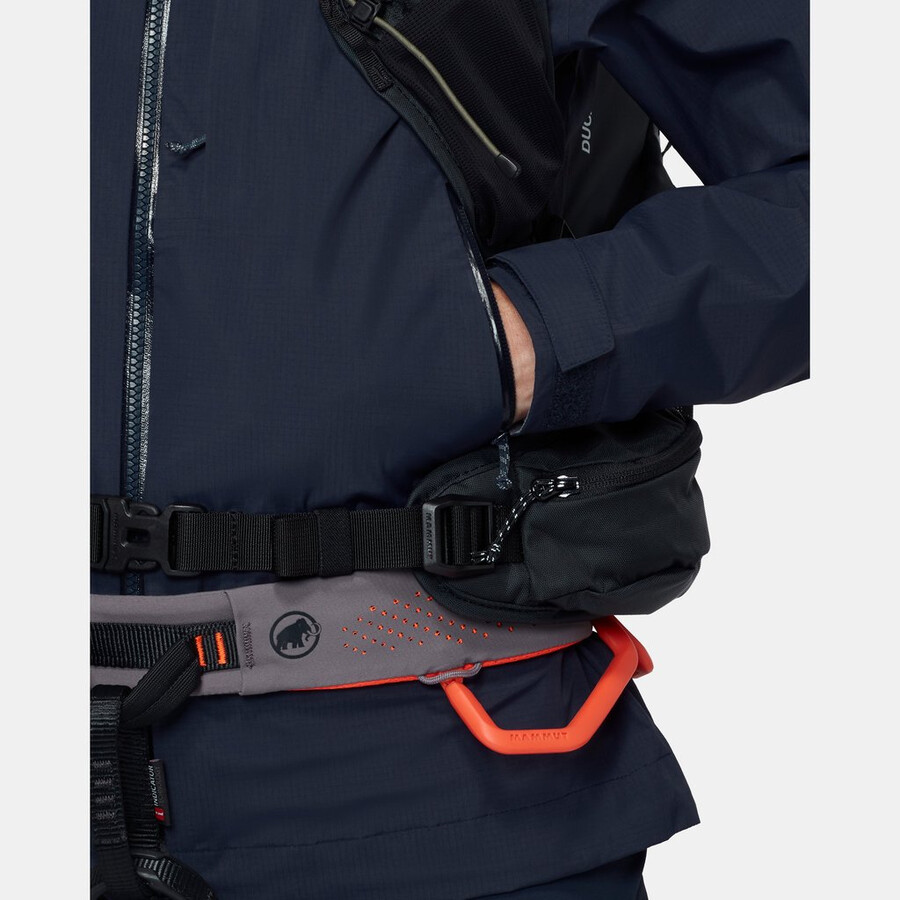 jaqueta com capuz alto guide hs feminina azul glaciar