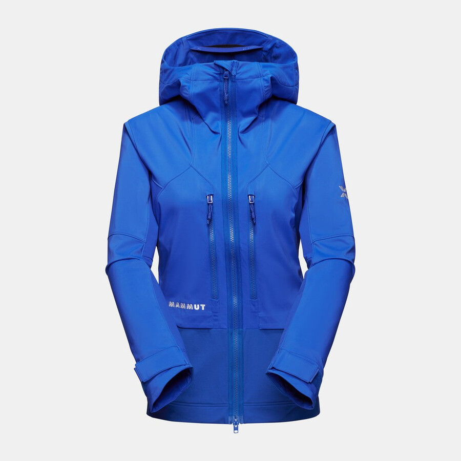 jaqueta com capuz eiger nordwand pro so feminina azul eiger