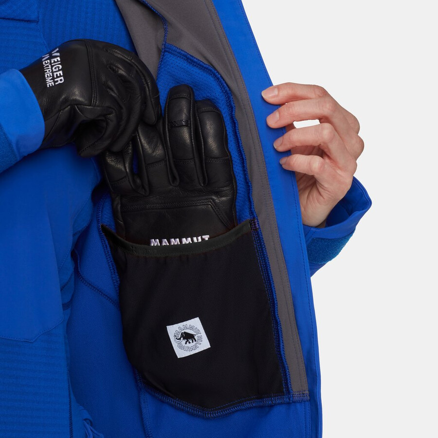 jaqueta com capuz eiger nordwand pro so feminina azul eiger