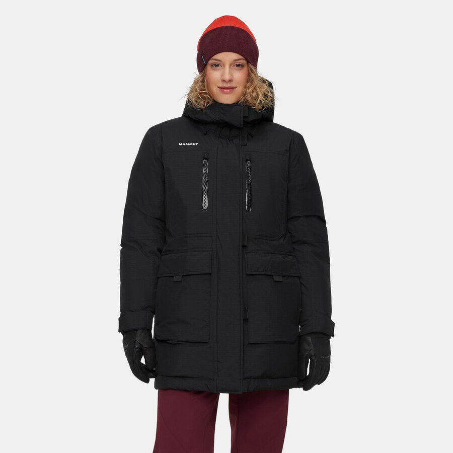 arctic in hooded parka women glacier blue-black