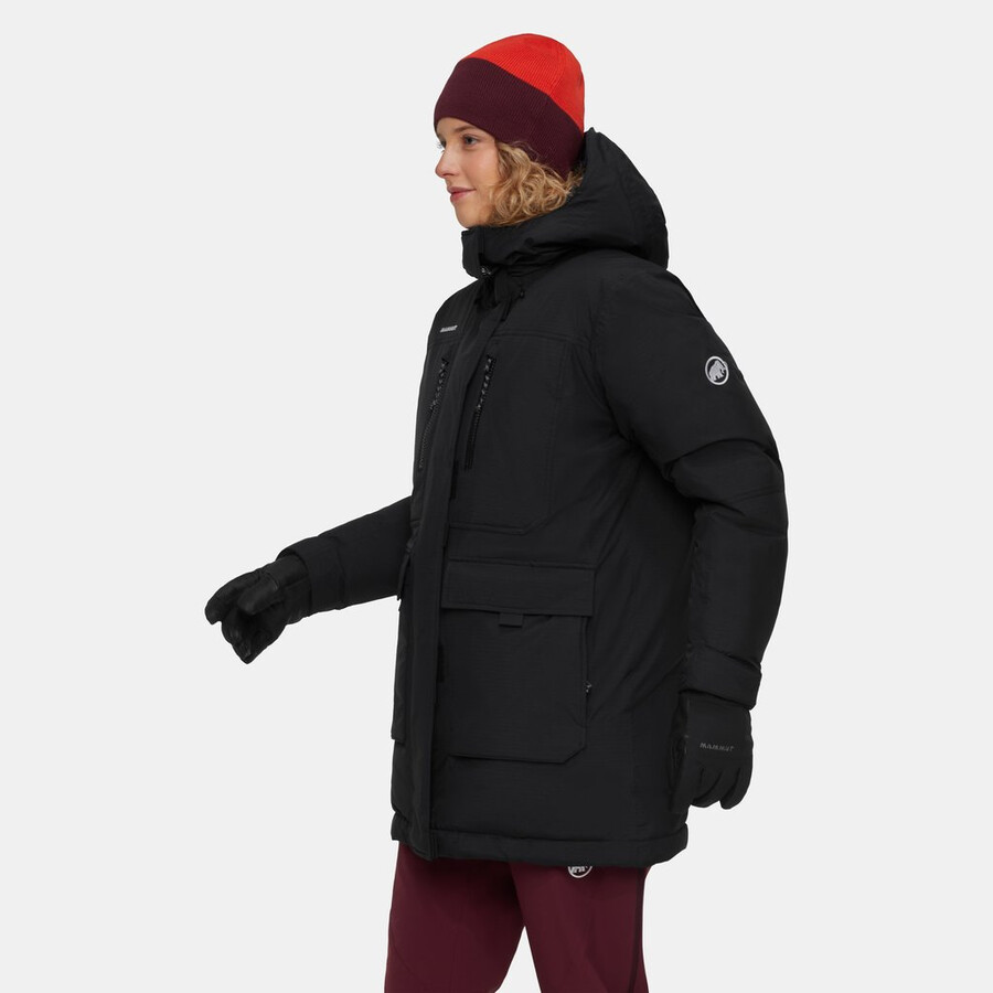 arctic in hooded parka women glacier blue-black