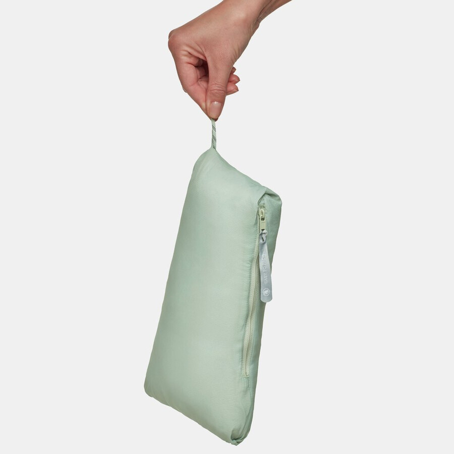 jaqueta com capuz híbrida rime light in feminina cor verde-azulado escuro.