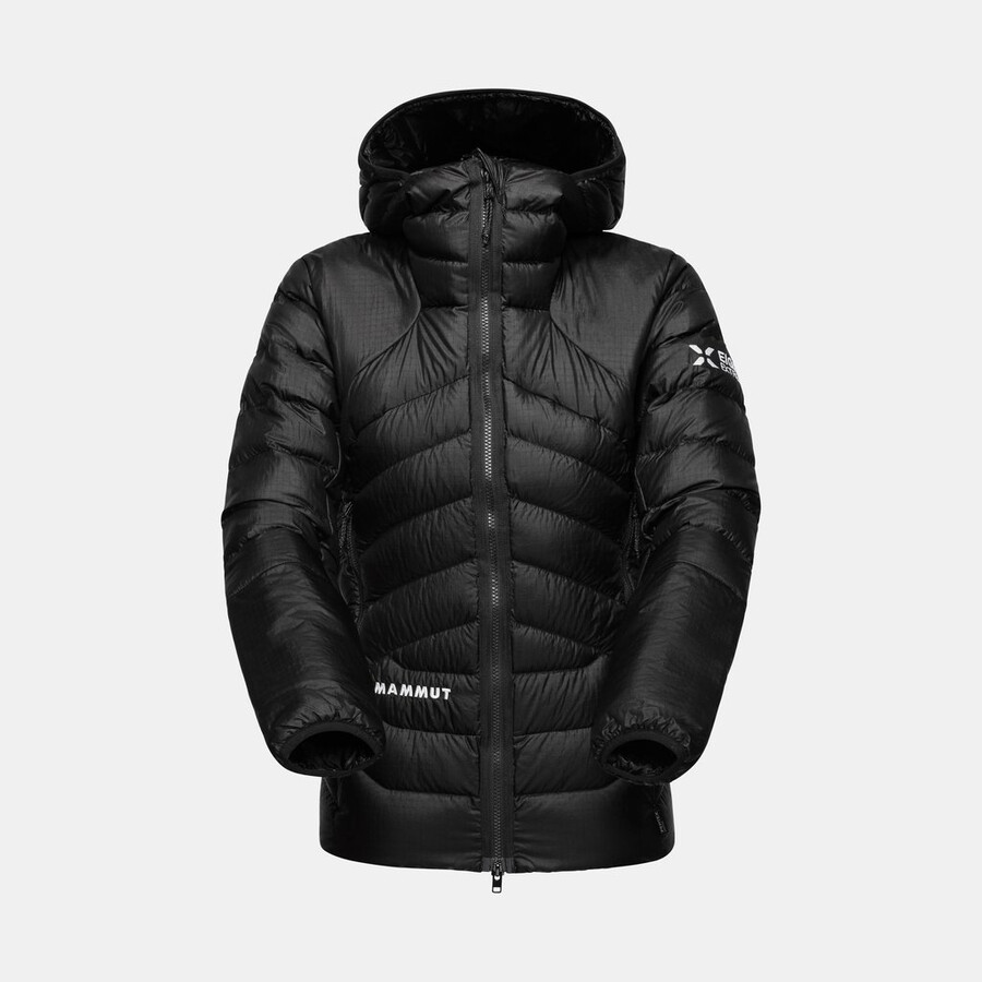 jaqueta com capuz eiger nordwand light down in feminina preta