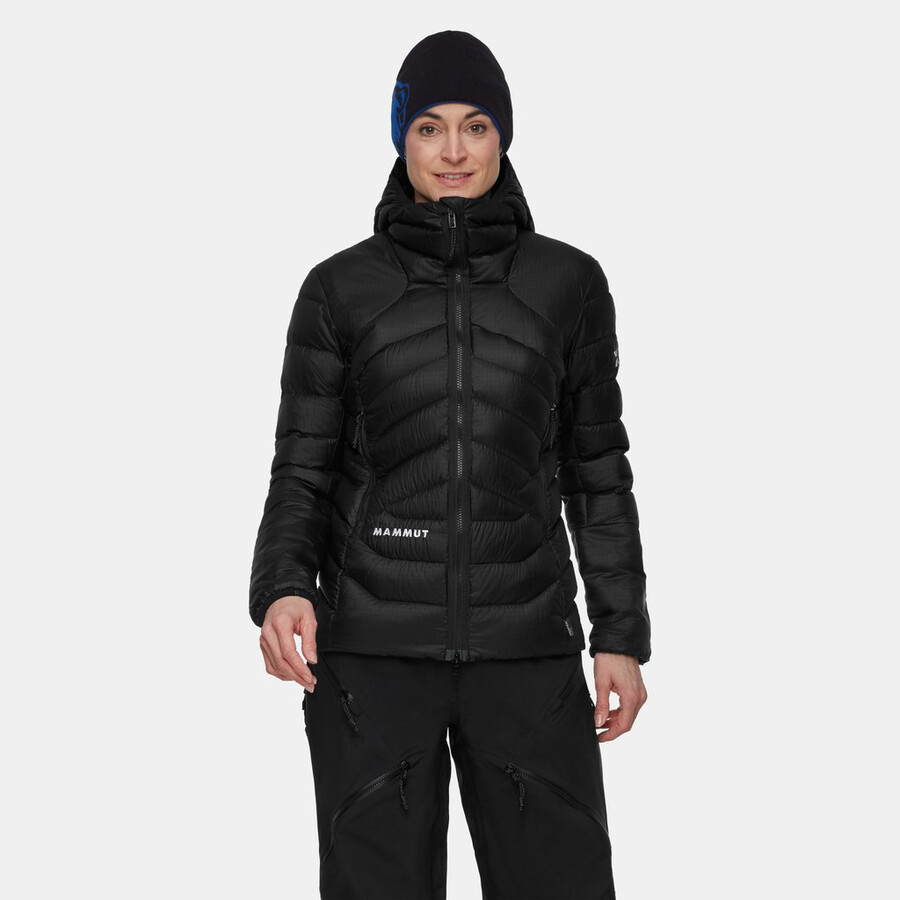 jaqueta com capuz eiger nordwand light down in feminina preta