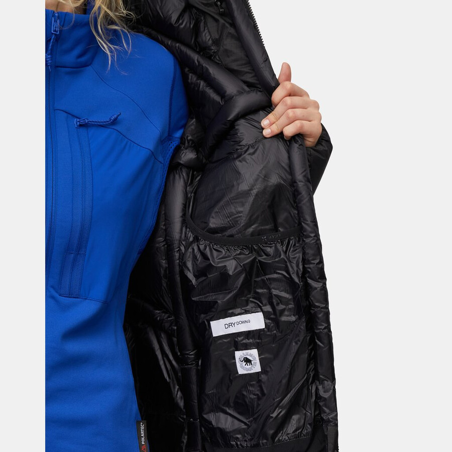 casaco com capuz eiger nordwand pro down in feminino preto