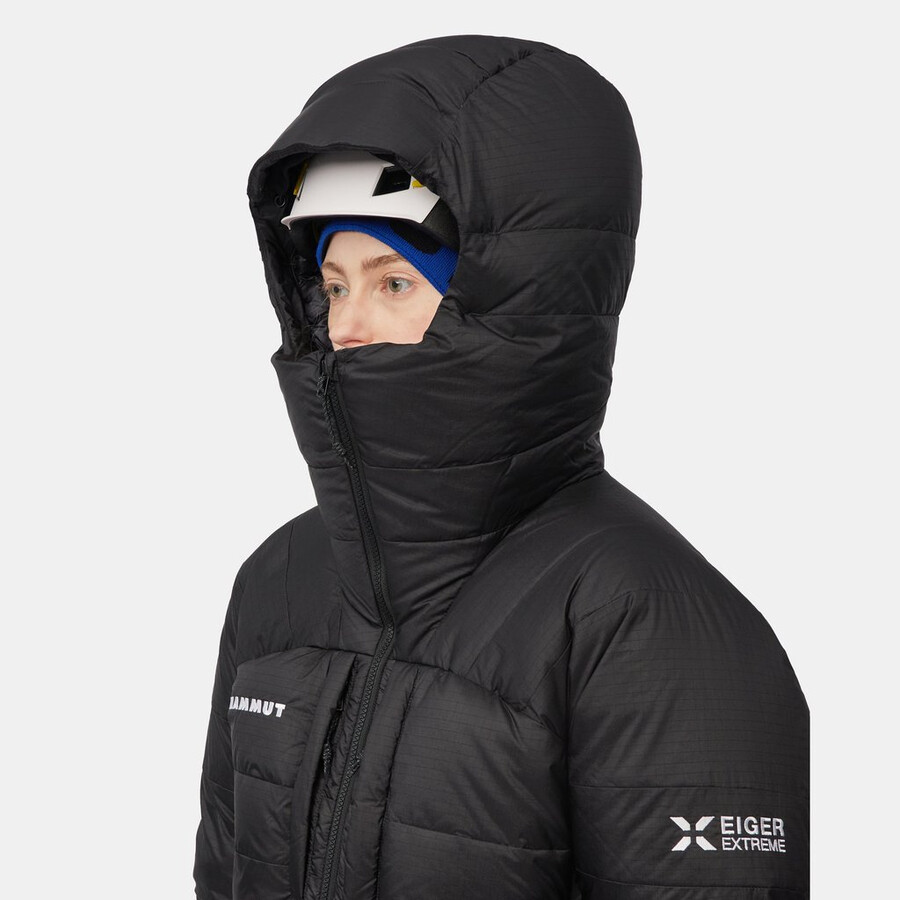 casaco com capuz eiger nordwand pro down in feminino preto