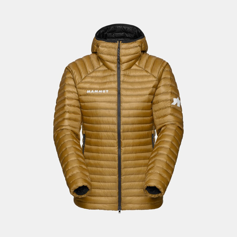 jaqueta com capuz assos x mammut aenergy in feminina natural-marrom-bege