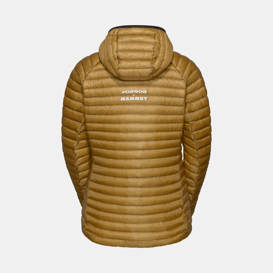 jaqueta com capuz assos x mammut aenergy in feminina natural-marrom-bege