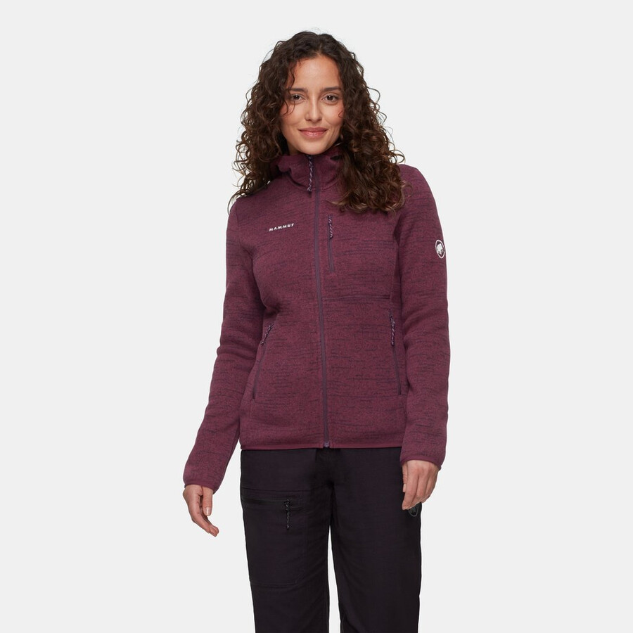 jaqueta com capuz arctic iv ml feminina cor vinho mesclado