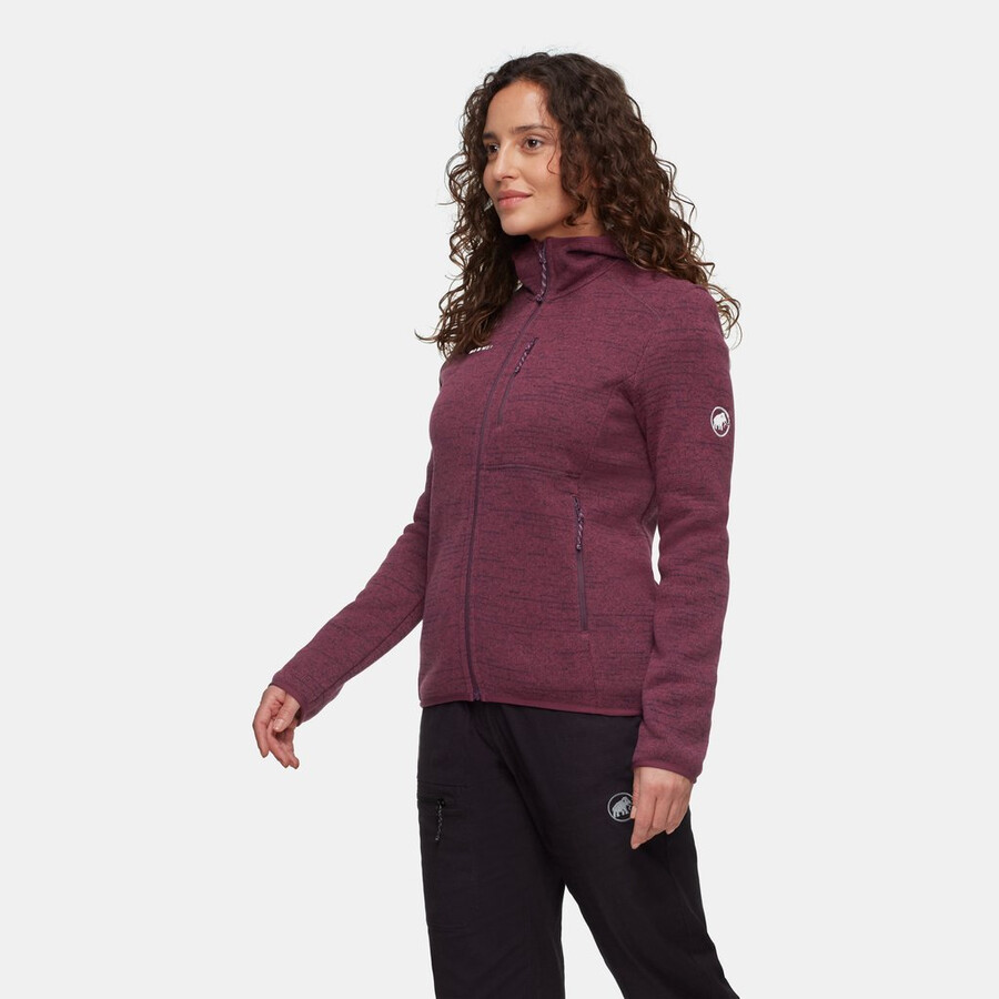 jaqueta com capuz arctic iv ml feminina cor vinho mesclado