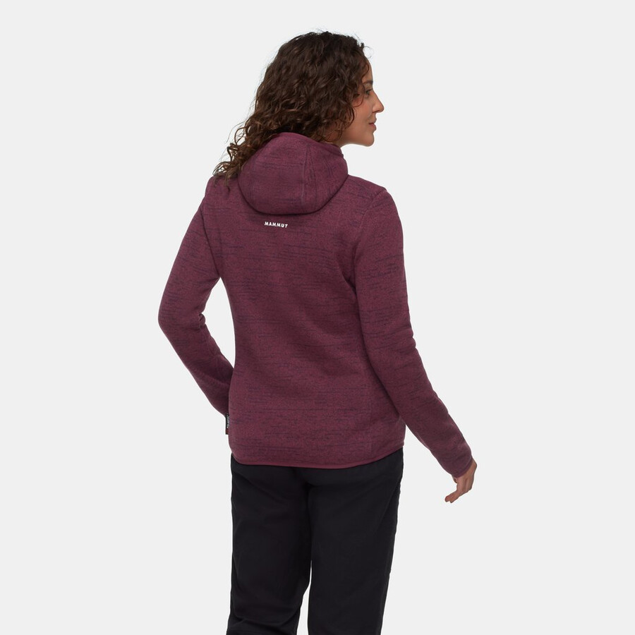 jaqueta com capuz arctic iv ml feminina cor vinho mesclado