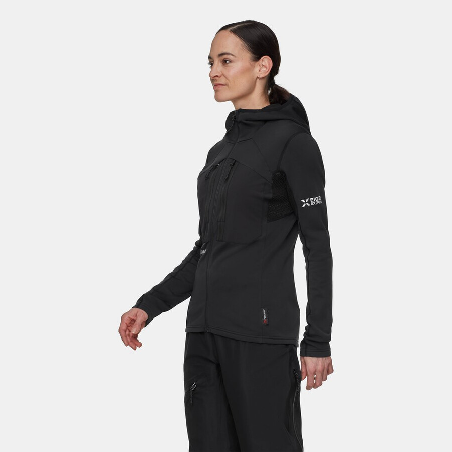 jaqueta com capuz eiger nordwand advanced ml feminina preta