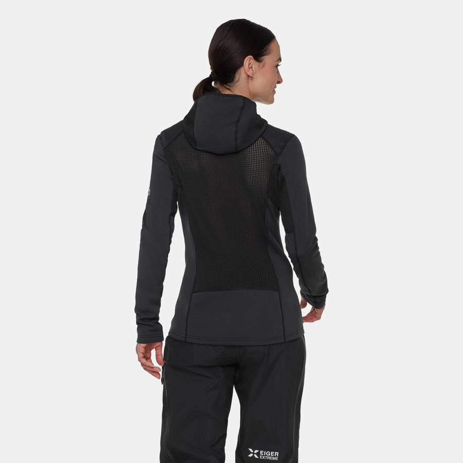 jaqueta com capuz eiger nordwand advanced ml feminina preta