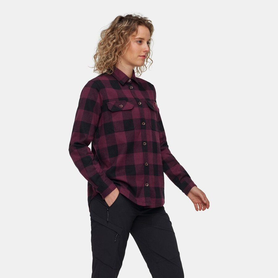 camisa de manga comprida tamari feminina vin-preta