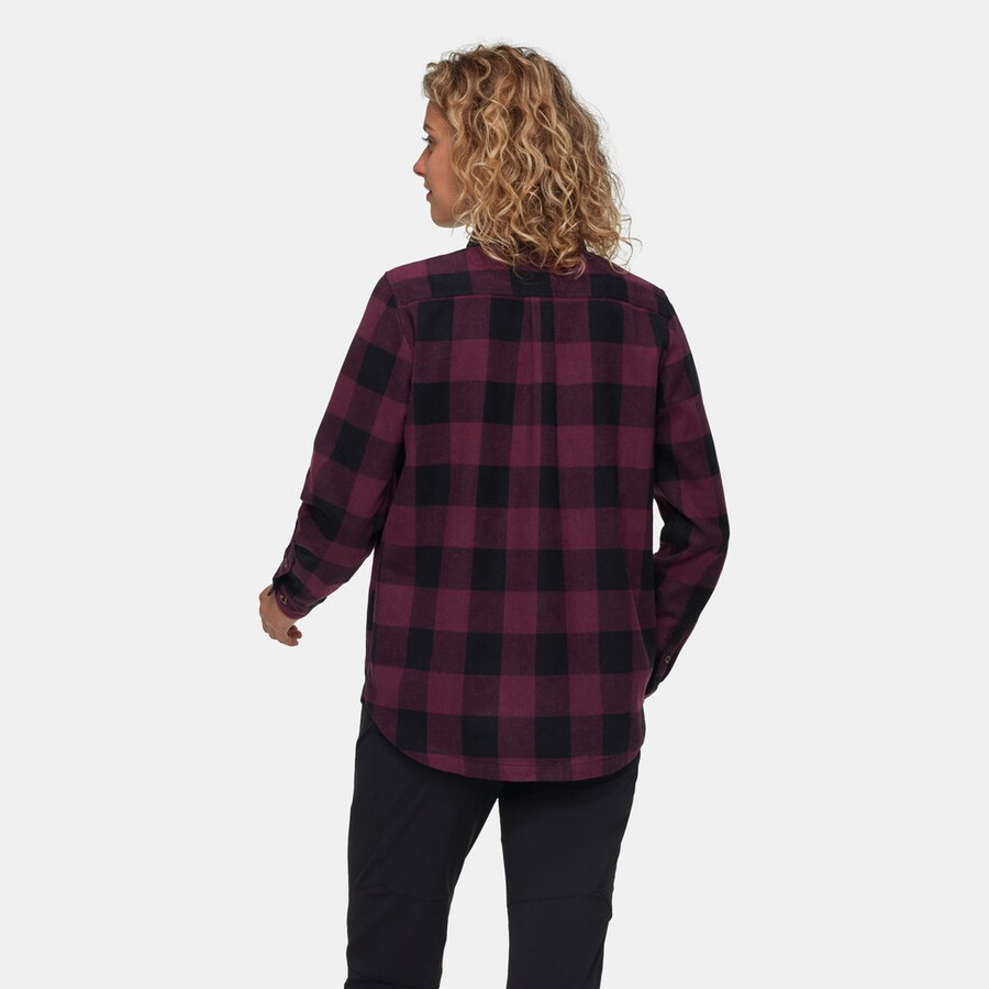camisa de manga comprida tamari feminina vin-preta