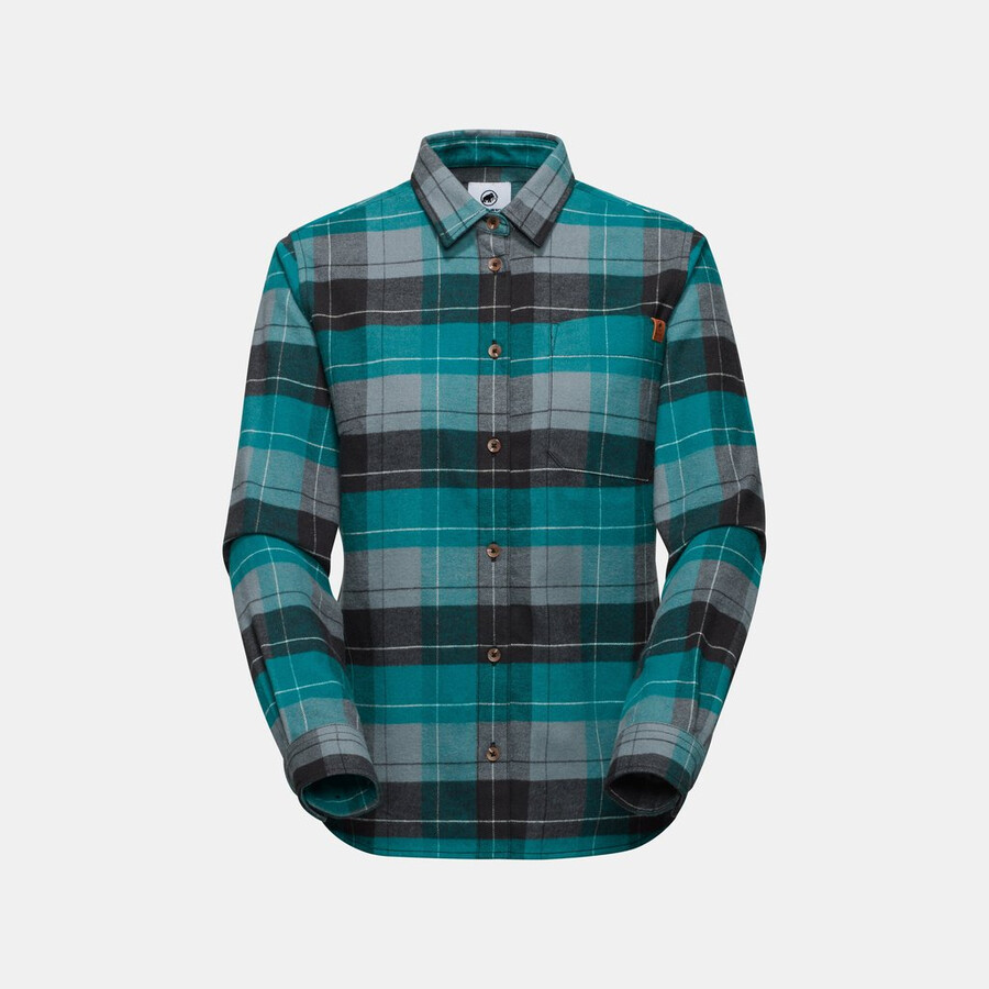 camisa de manga comprida trovat feminina strata - verde-azulado escuro
