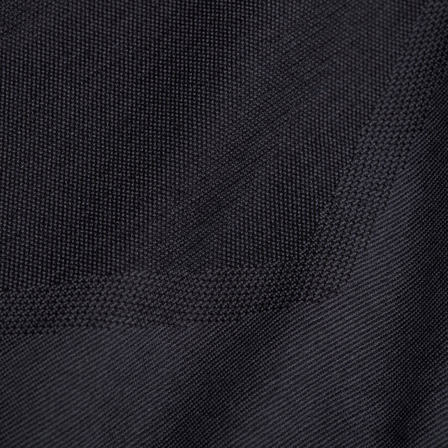 trift camisa feminina de manga comprida com meio zíper preta