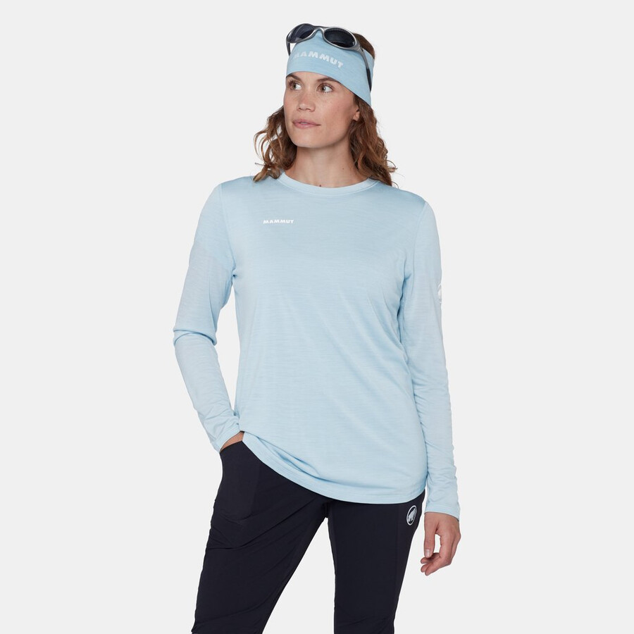 camisa feminina tree wool fl de manga comprida na cor marine melange.