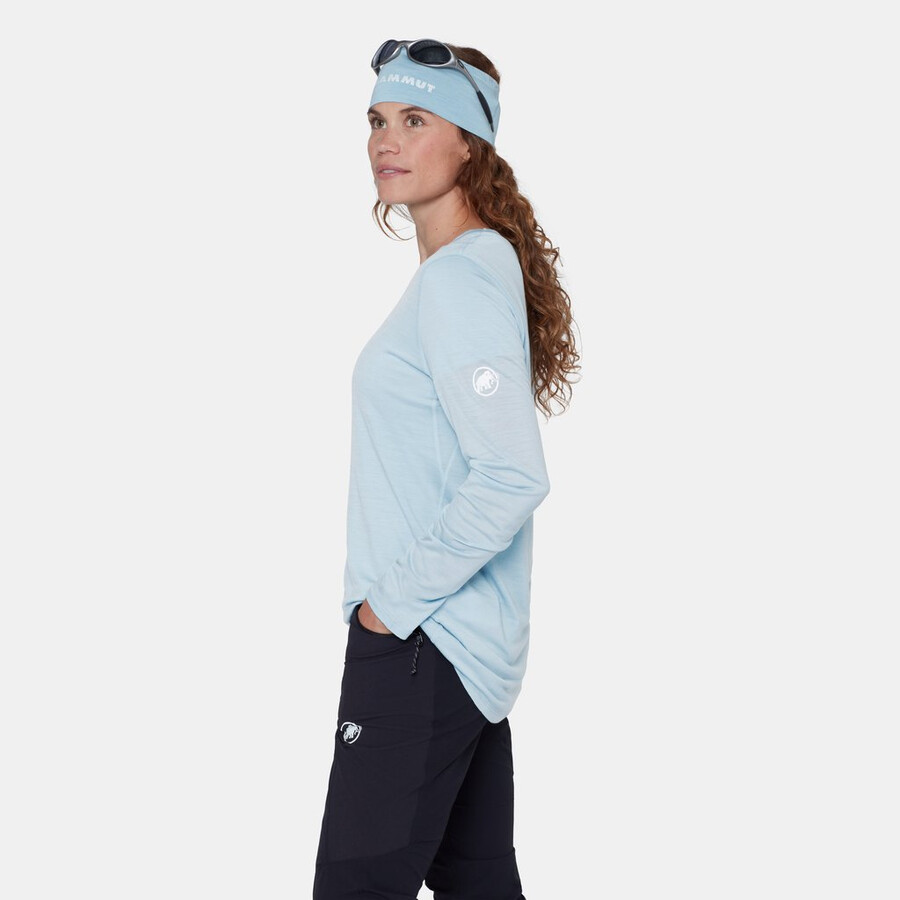 camisa feminina tree wool fl de manga comprida na cor marine melange.