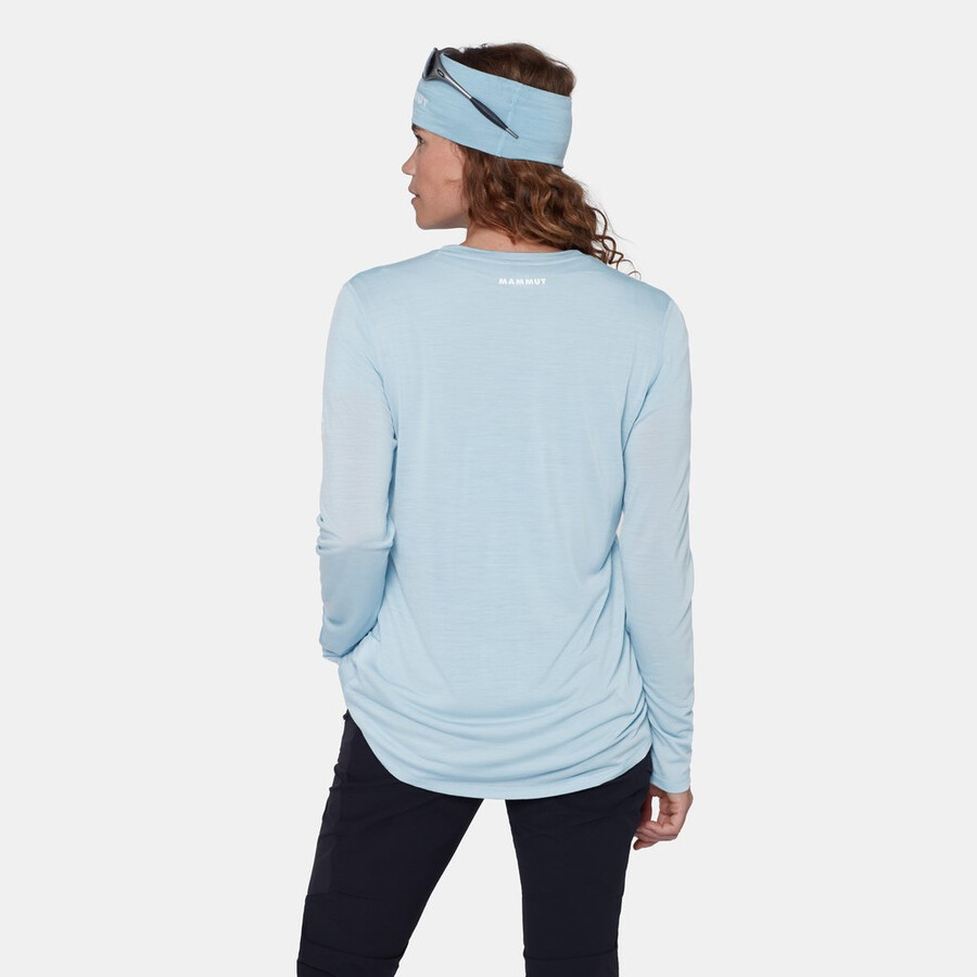 camisa feminina tree wool fl de manga comprida na cor marine melange.