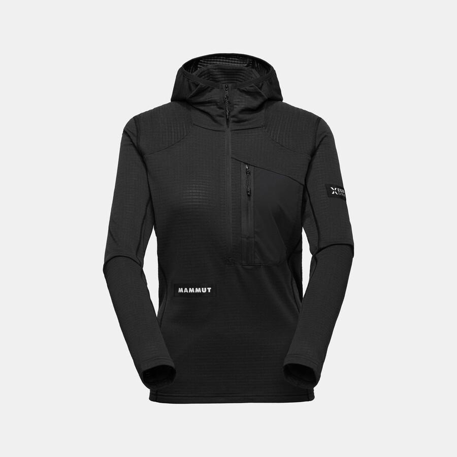 moletom com capuz e meio zíper eiger nordwand advanced fl feminino preto