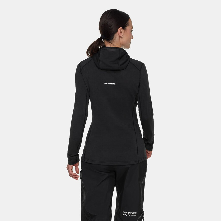 moletom com capuz e meio zíper eiger nordwand advanced fl feminino preto