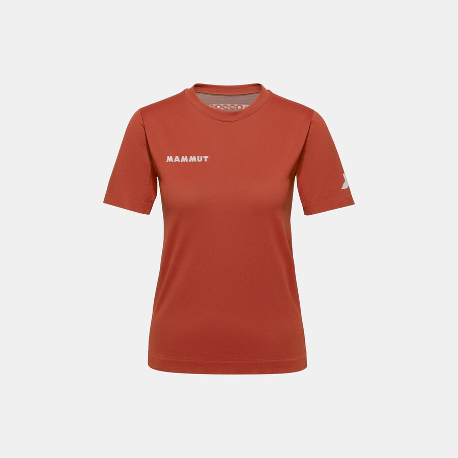 camiseta feminina assos x mammut tactica tech cor ferrugem cor t5.