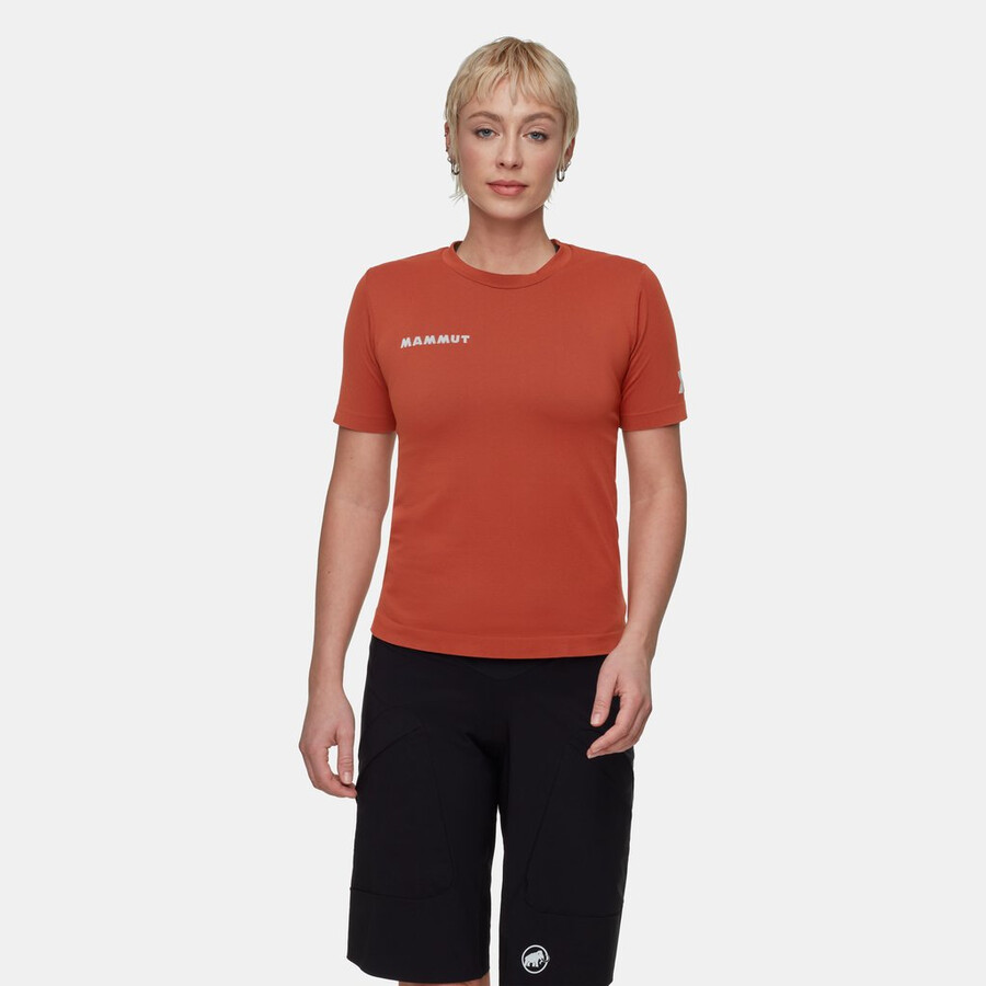 camiseta feminina assos x mammut tactica tech cor ferrugem cor t5.