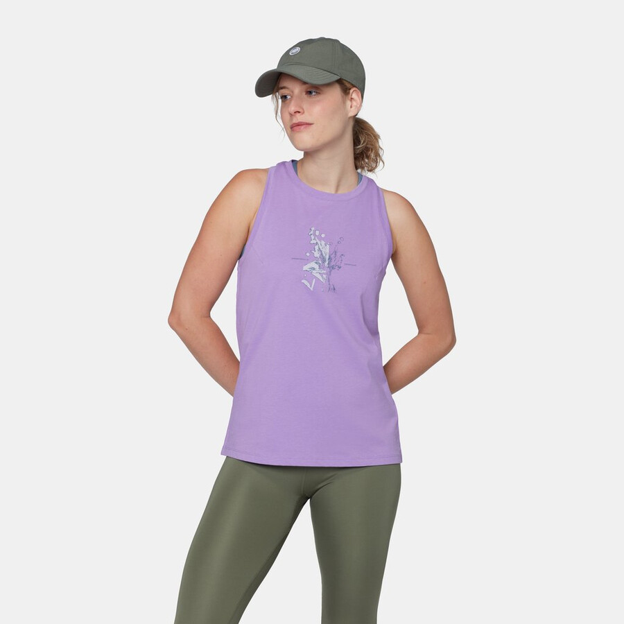regata feminina mammut core com estampa floral lavanda