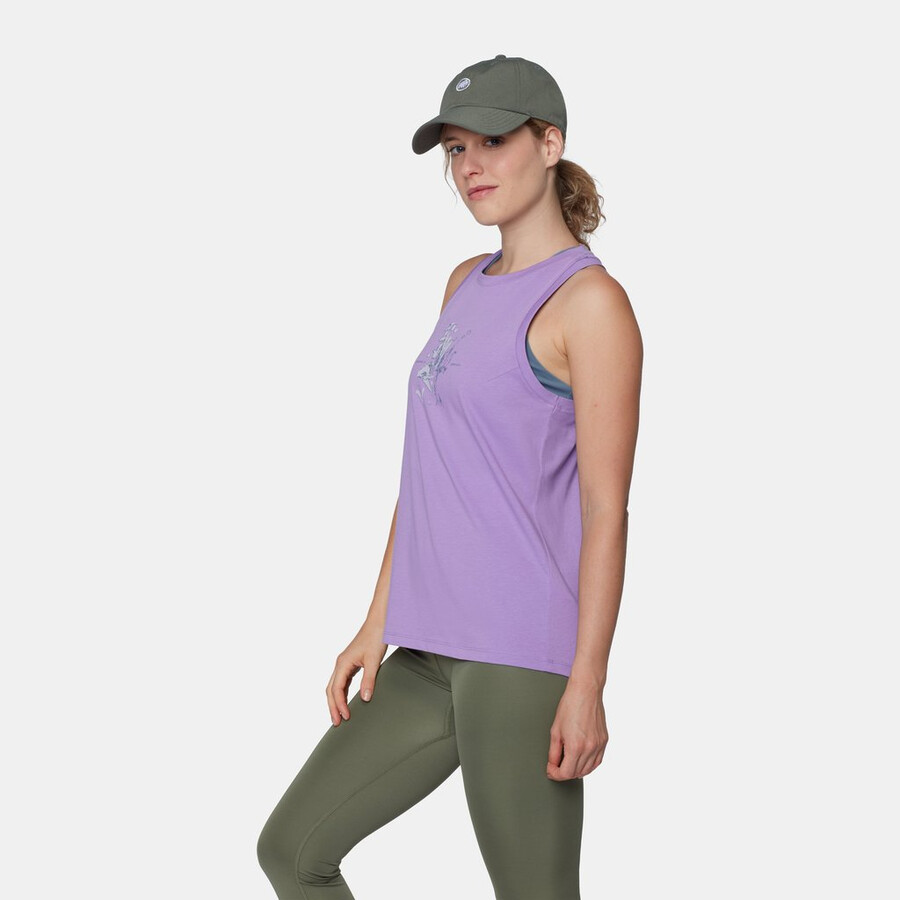 regata feminina mammut core com estampa floral lavanda