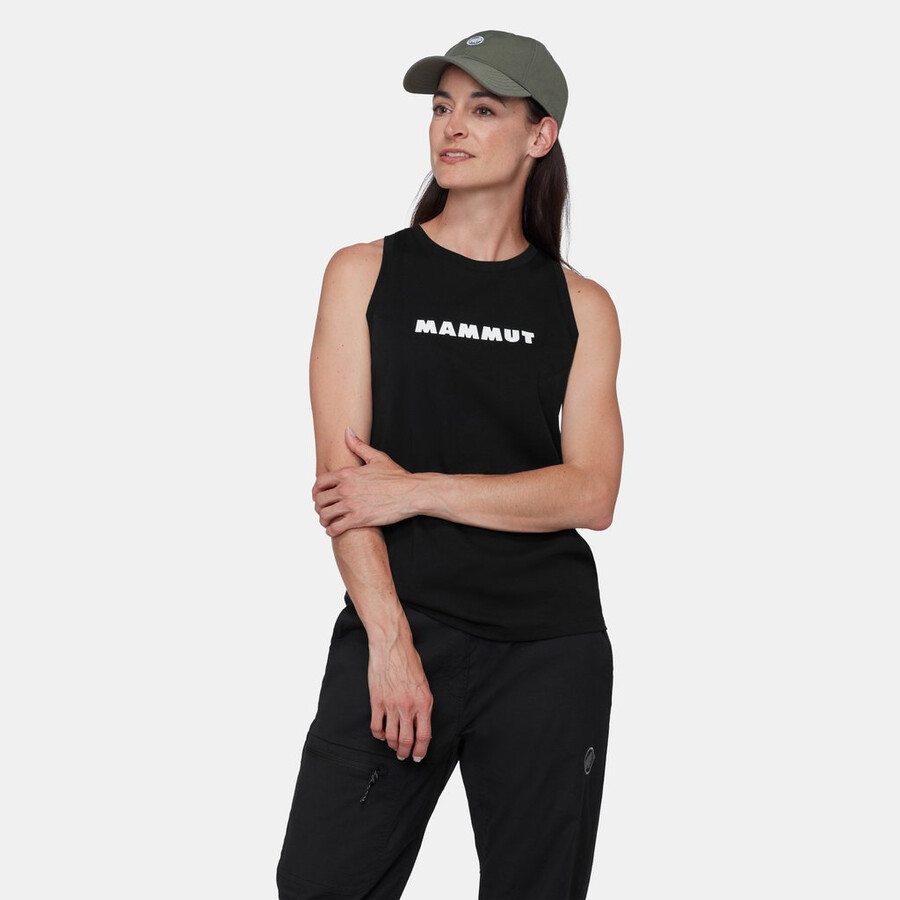 regata feminina mammut core com logo preta.