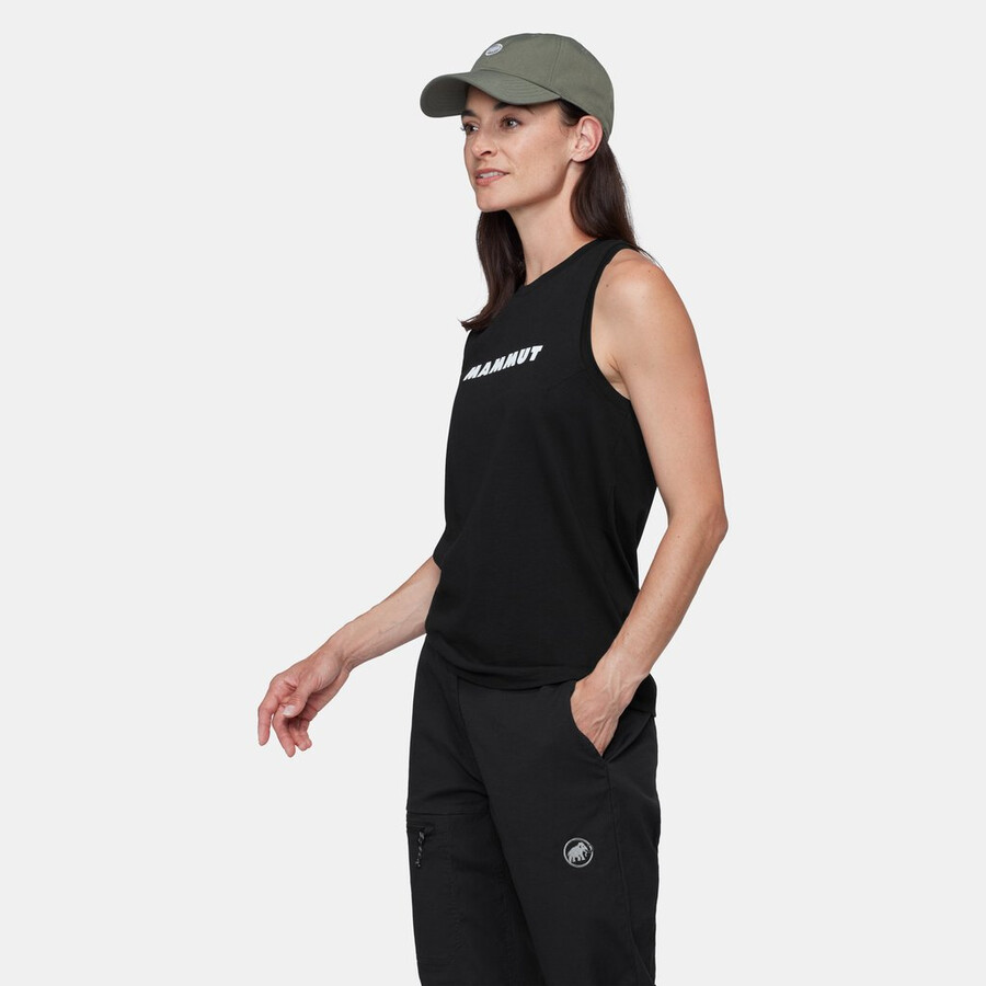 regata feminina mammut core com logo preta.