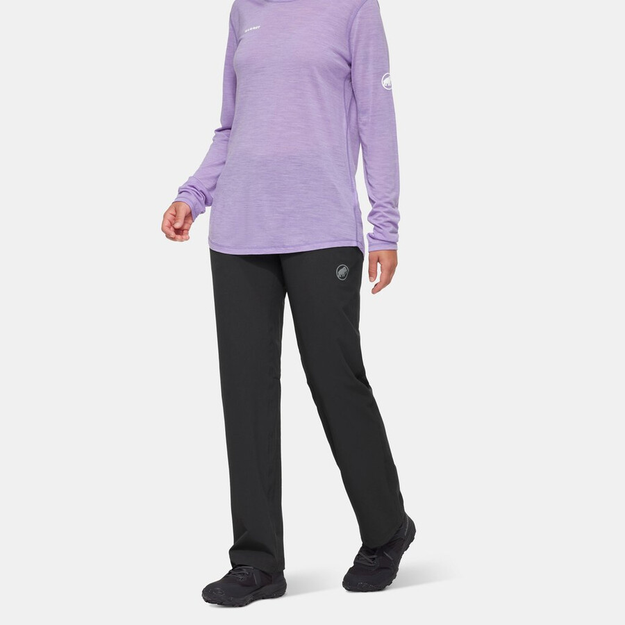 calça de caminhada feminina com decote em v cor prata sálvia.