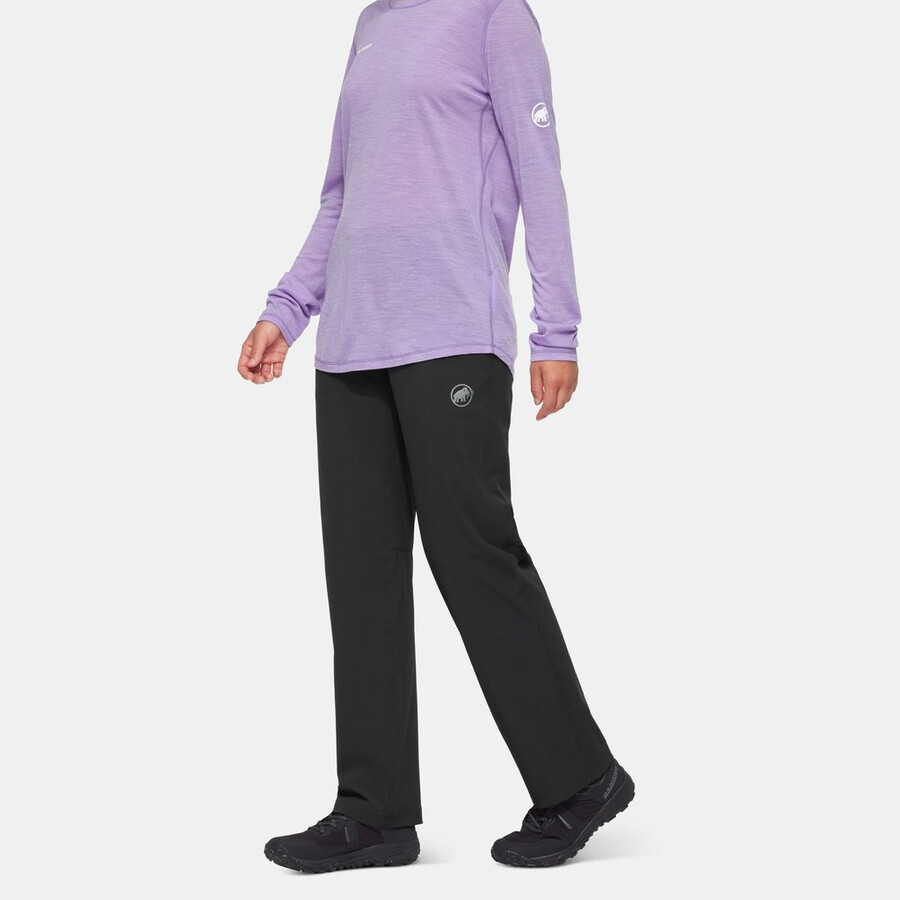 calça de caminhada feminina com decote em v cor prata sálvia.