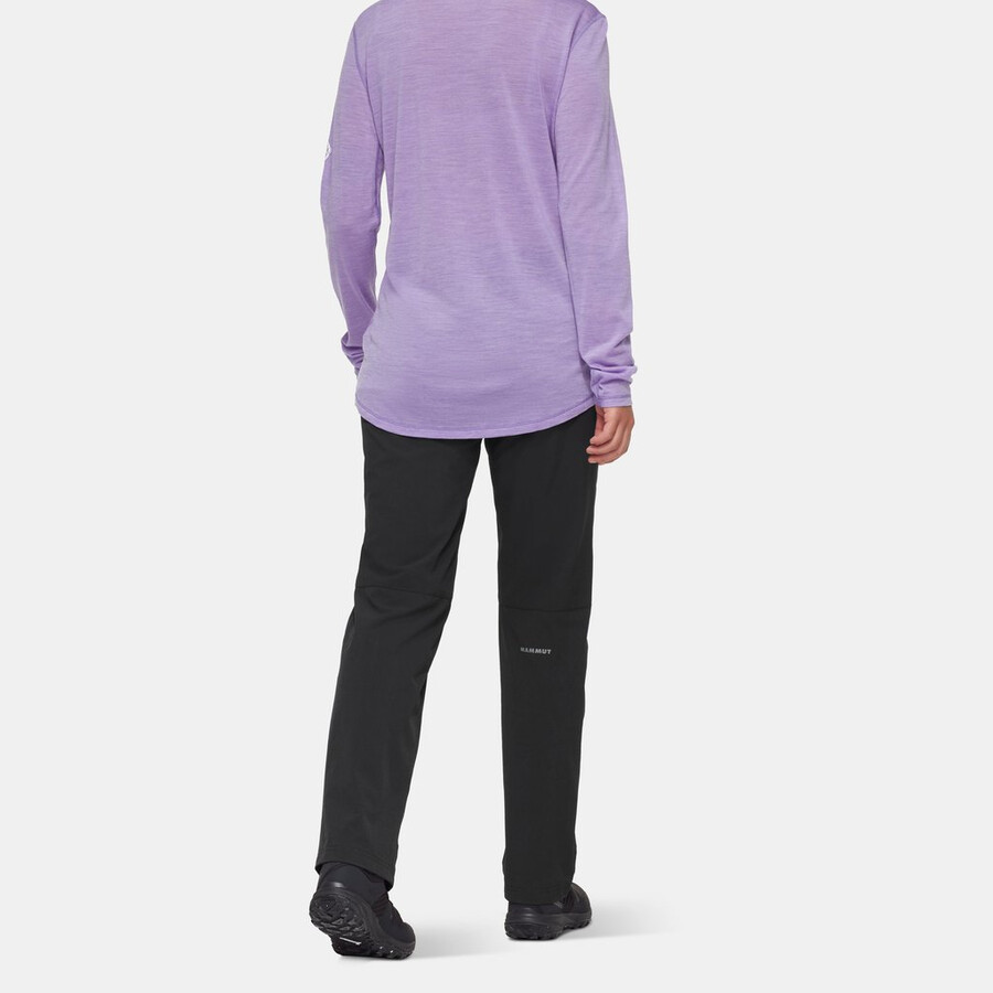 calça de caminhada feminina com decote em v cor prata sálvia.