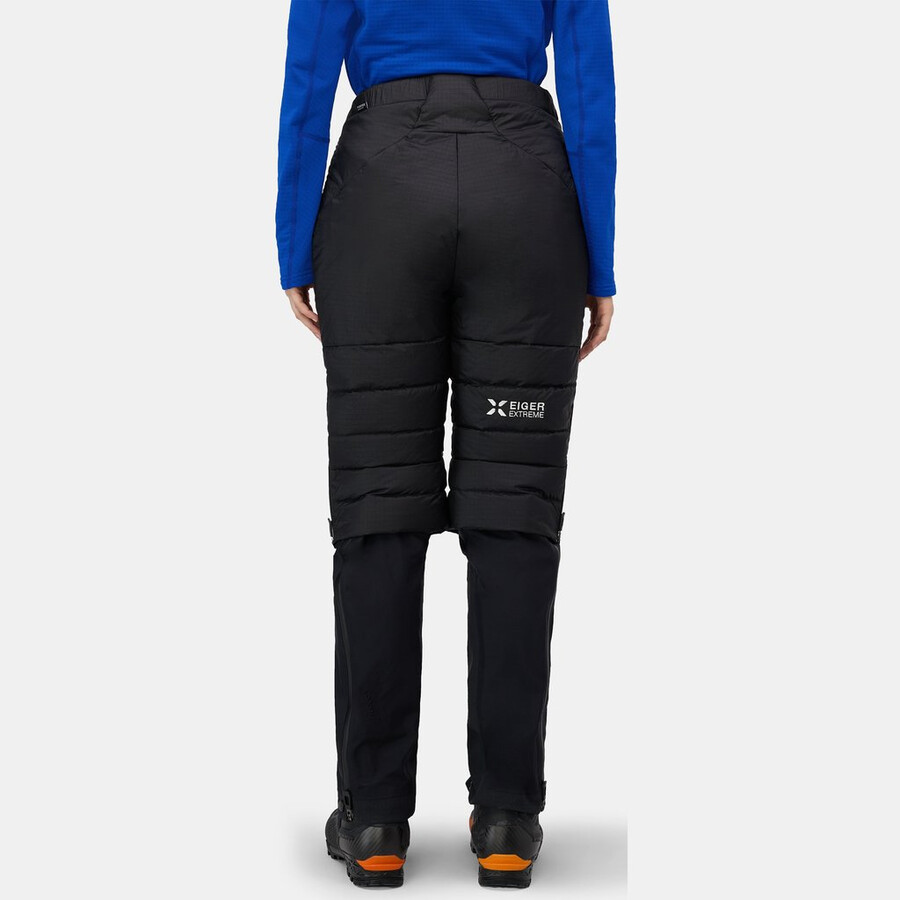 shorts eiger nordwand light down in feminino azul eiger